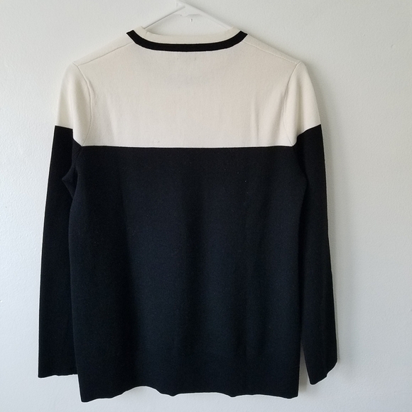 VINE 𝅺Wool Blend Color Block Crew-Neck Long Sleeve Pull-over Sweater Size XXS - Picture 7 of 13